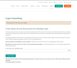 Legen Sie Ihre E-Mail-Adresse fest